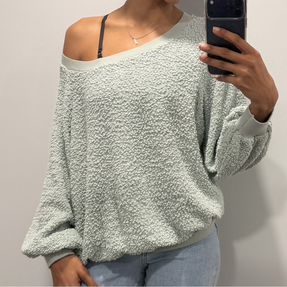 White Crow Off-Shoulder Sweater